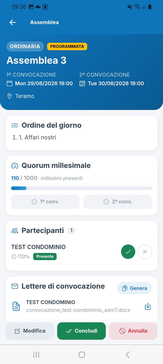 Assemblea: ordine del giorno, quorum e presenze.