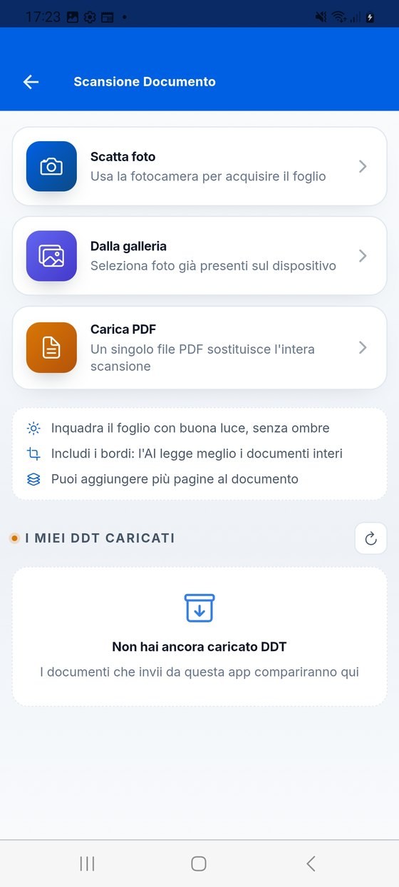 Scansione di un documento da inviare alla documentale.