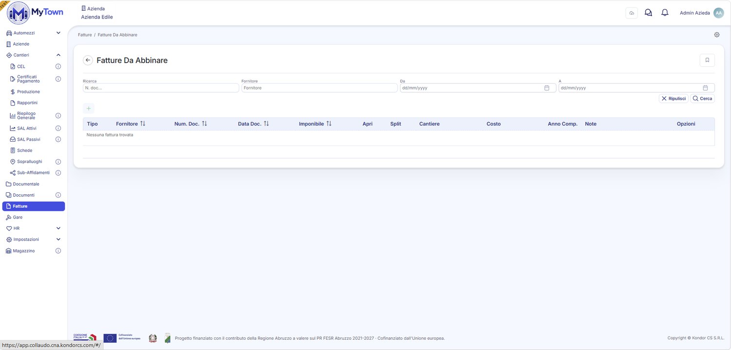 Fatture da abbinare: l'inbox delle passive.