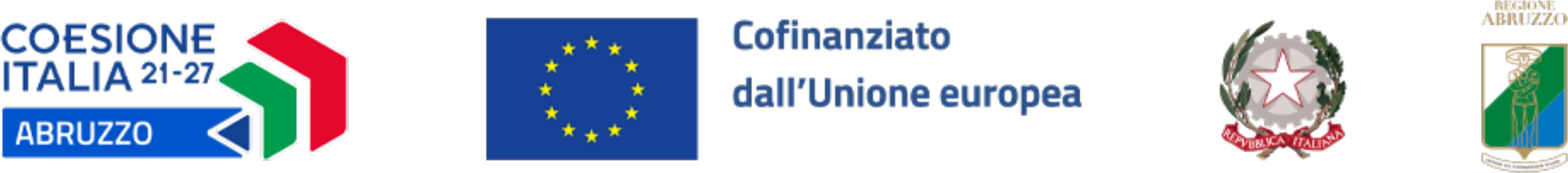 Coesione Italia 21-27 Abruzzo · Cofinanziato dall'Unione europea · Repubblica Italiana · Regione Abruzzo