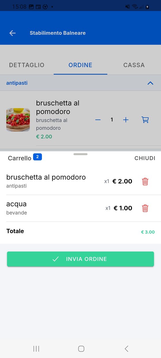 Ordina al bar dal lettino.