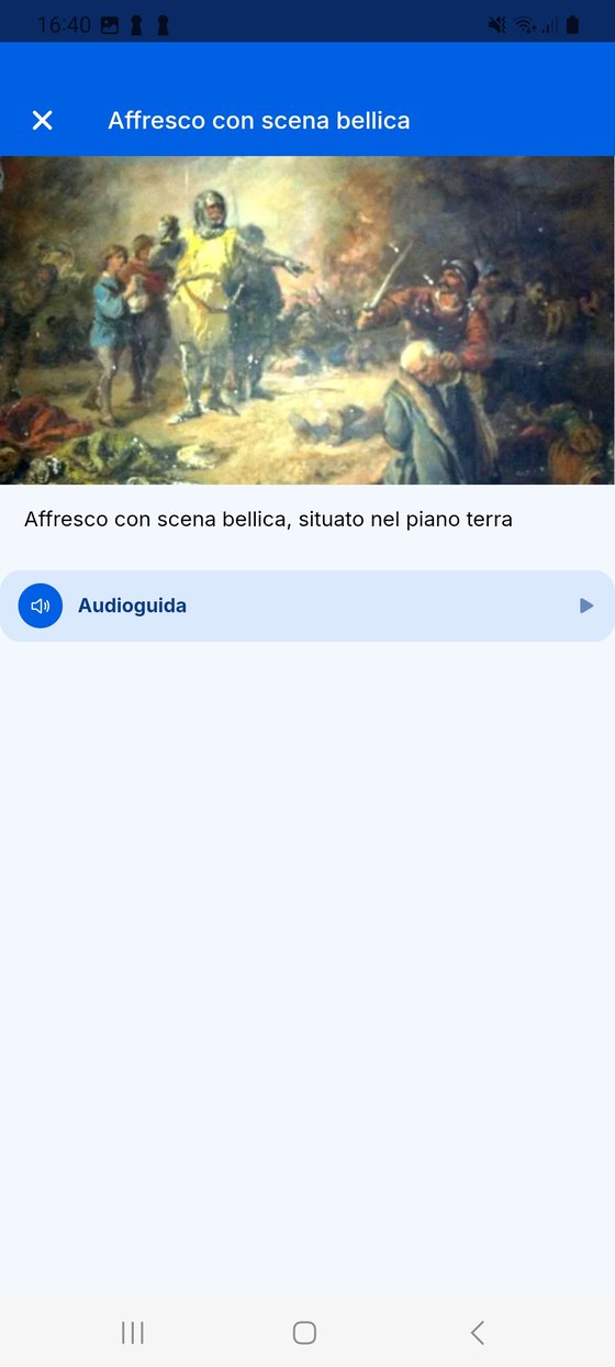 Audioguida di un sotto-luogo.